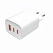 Зарядно за стена LEOTEC LECSPH65W3W2 65 W Бял