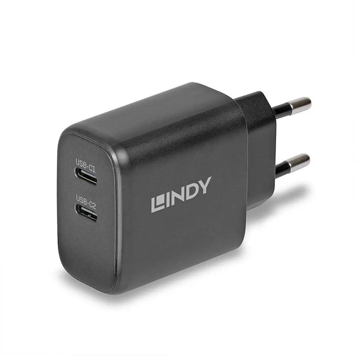 Зарядно за стена LINDY 73438 Черен 65 W