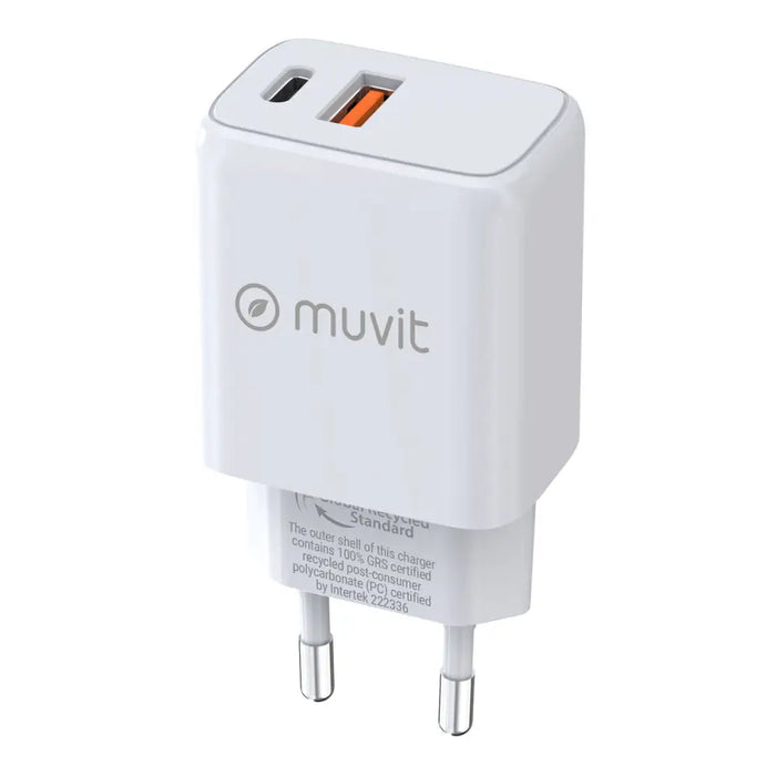 Зарядно за стена Muvit for Change MC-215 Бял 18 W 25 W