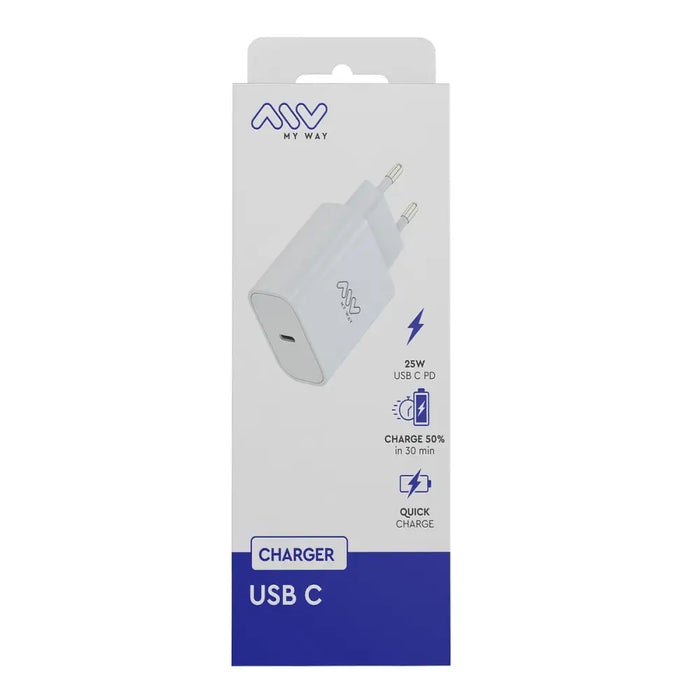 Зарядно за стена Myway Бял 25 W