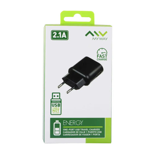 Зарядно за стена Myway Черен 10 W