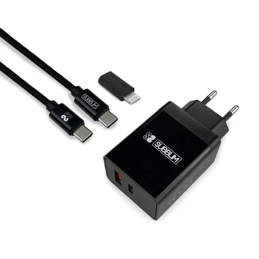 Зарядно за стена Subblim SUBCHG-3WPD11 Черен