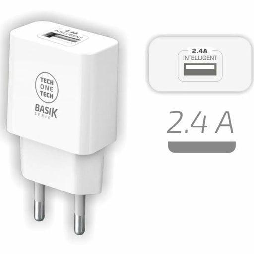Зарядно за стена Tech One Tech TEC2904 Бял