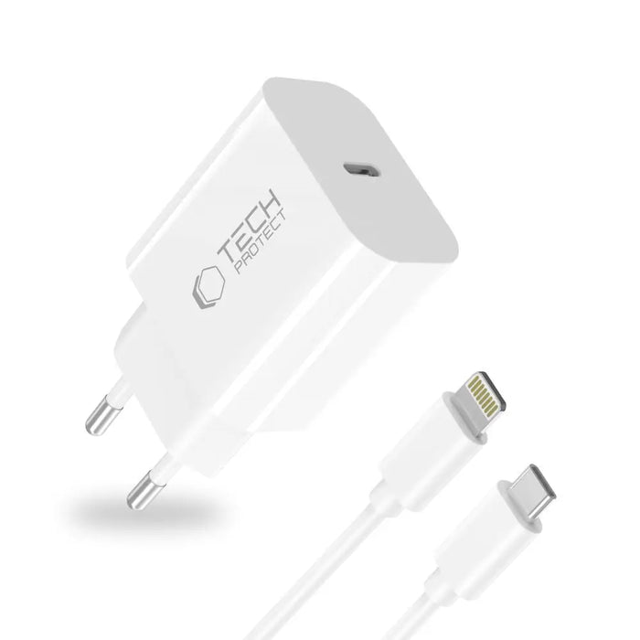Зарядно за стена Tech-Protect NC20W със 100 см USB-C