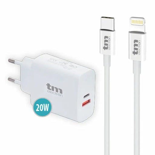 Зарядно за стена TM Electron 20 W Lightning/USB-C (1 броя)
