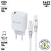Зарядно за стена + USB-C кабел Muvit for Change Бял