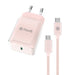 Зарядно за стена + USB-C кабел Muvit for Change Glass GaN