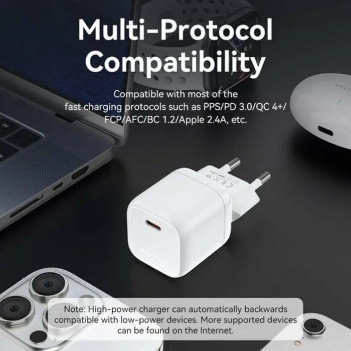 Зарядно за стена Vention FAKP0-EU Розов 30 W USB-C