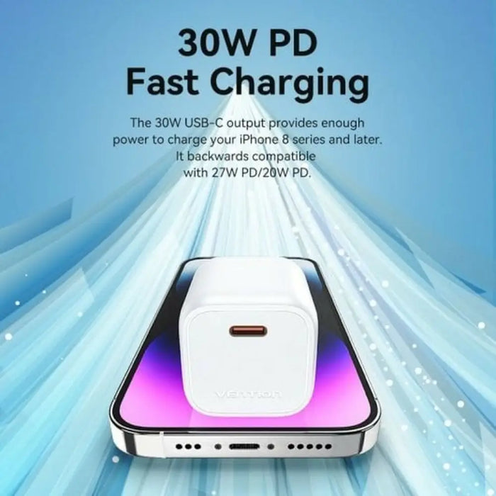 Зарядно за стена Vention FAKP0-EU Розов 30 W USB-C