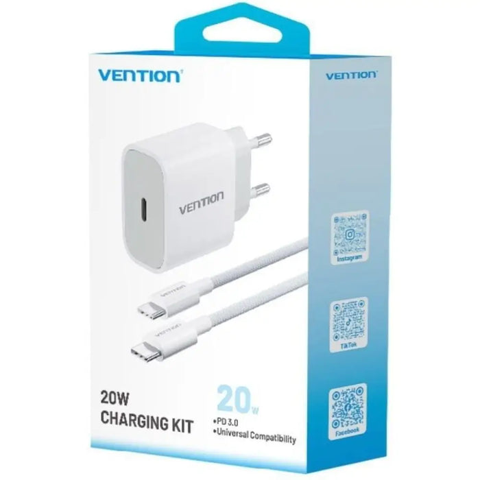 Зарядно за стена Vention G12W0-EU 20 W
