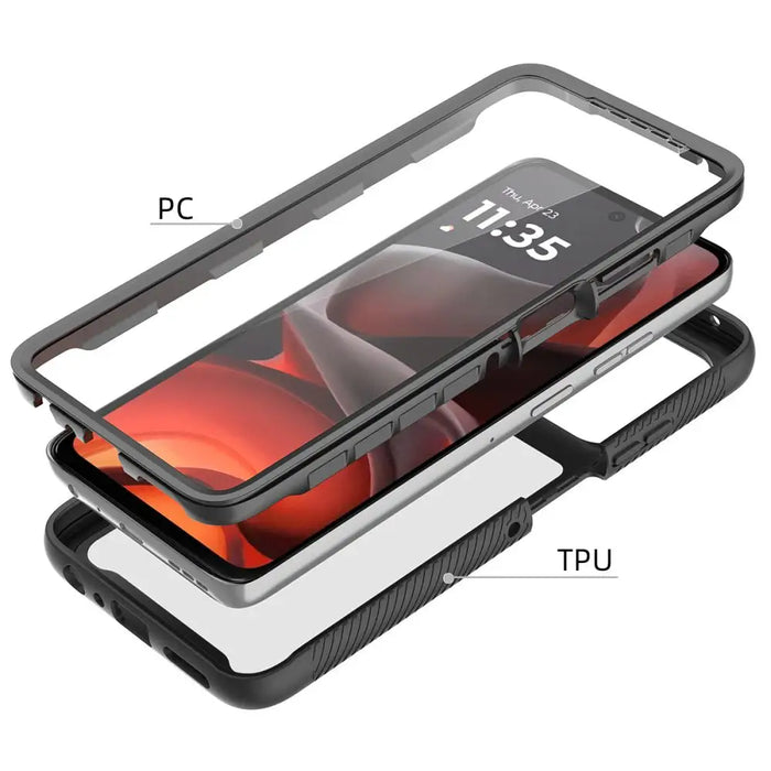 Защитен калъф Tech-Protect за Motorola Moto G56 5G - Черен