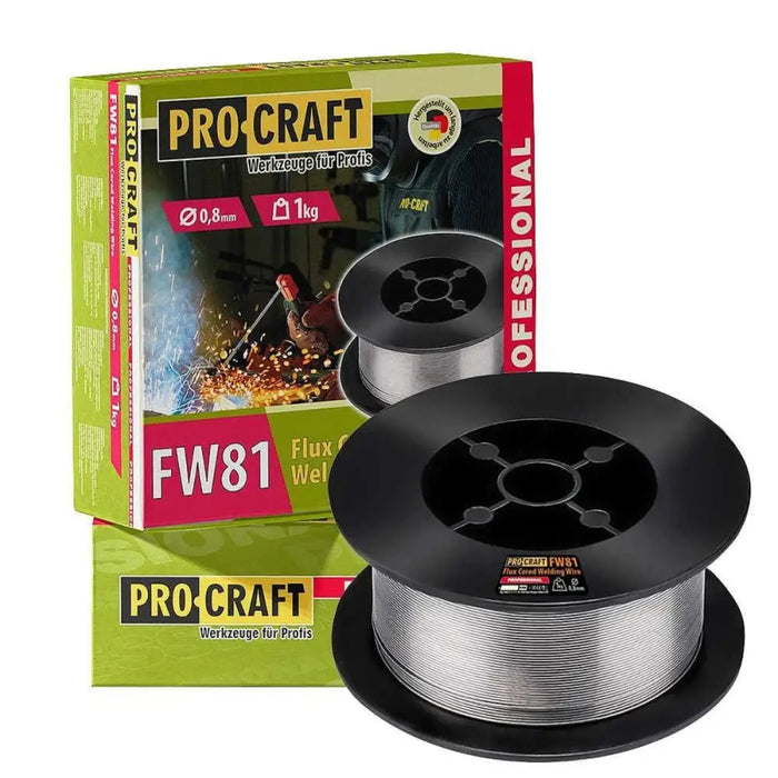 ЗАВАРЪЧНА ФЛЮСОВА ТЕЛ PROCRAFT 0.8MM 1КГ