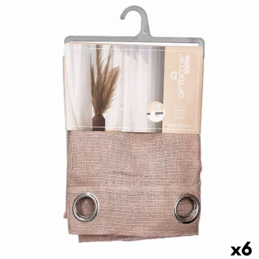 Завеса Gift Decor Кафяв 140 x 260 cm (6 броя)