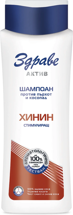 Шампоан с хинин против пърхот и косопад, 390 ml