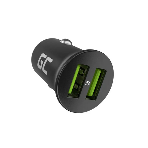 Зелено зарядно за кола GC PowerRide Nano36 36W 6A 2x USB-A