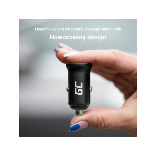 Зелено зарядно за кола GC PowerRide Nano36 36W 6A 2x USB-A