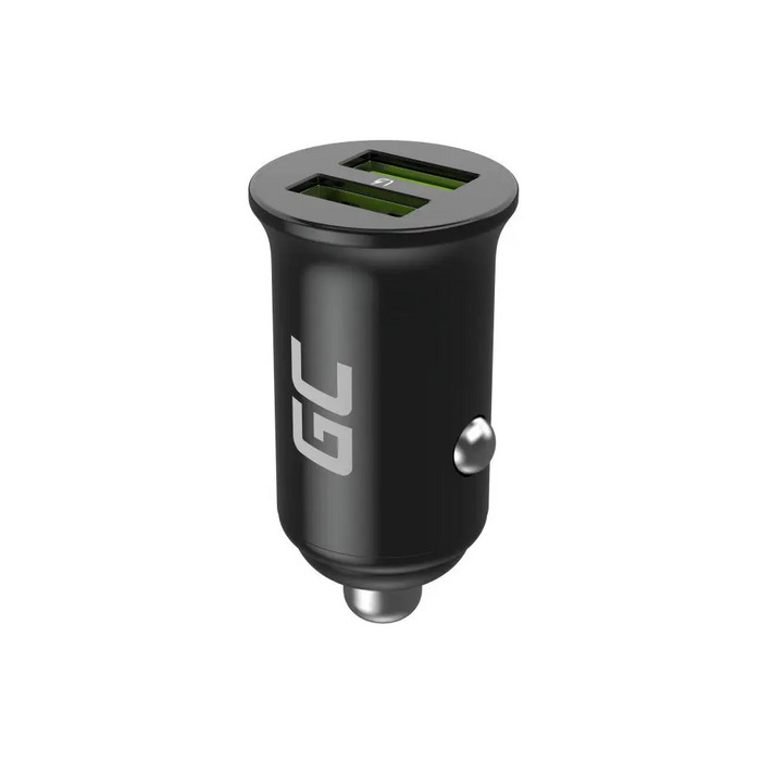Зелено зарядно за кола GC PowerRide Nano36 36W 6A 2x USB-A
