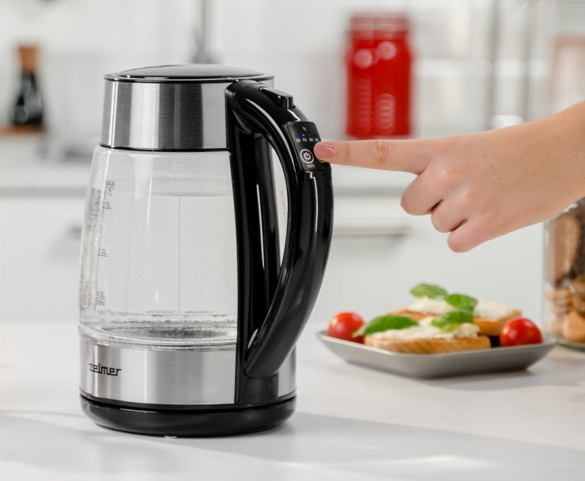 Електрическа кана Zelmer ZCK8026 1.7 L 2200 W Черен, Прозрачен