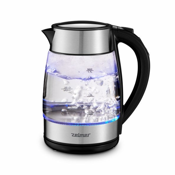 Електрическа кана Zelmer ZCK8026 1.7 L 2200 W Черен, Прозрачен