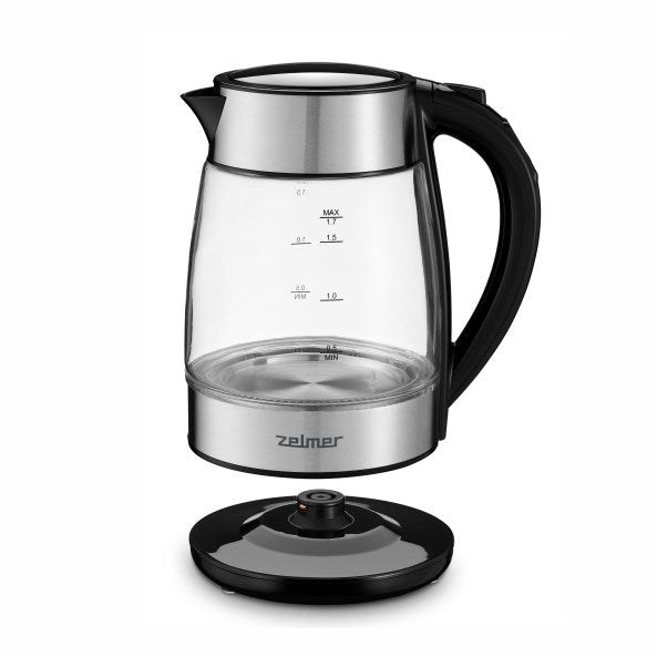 Електрическа кана Zelmer ZCK8026 1.7 L 2200 W Черен, Прозрачен