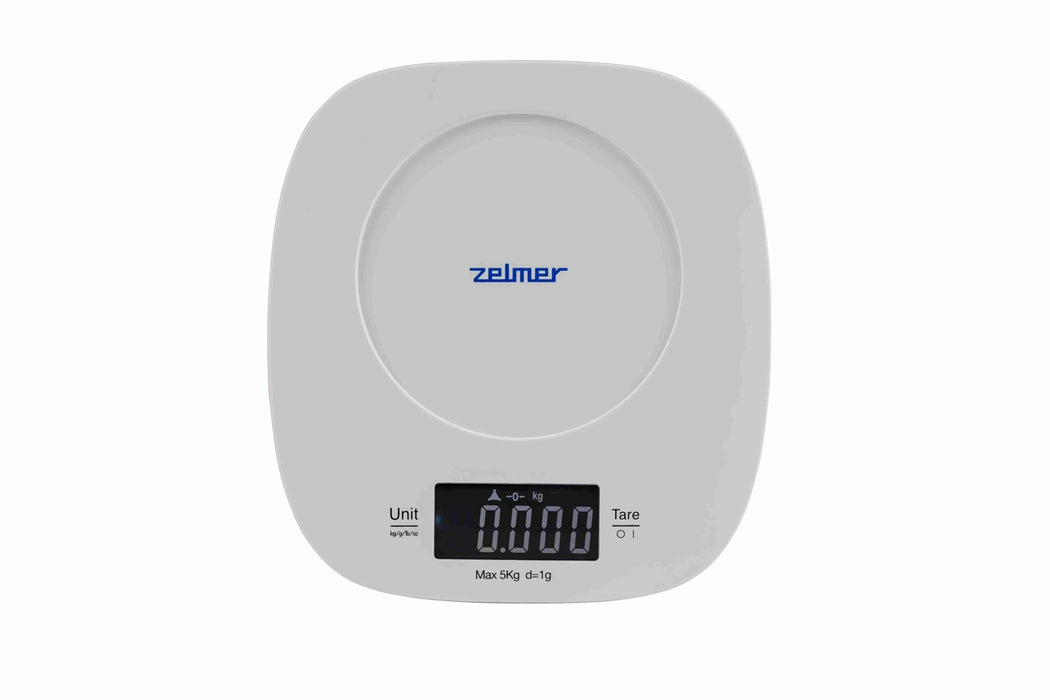 Кухненска везна Zelmer ZKS1450, бяла, квадратна, електронна кухненска везна