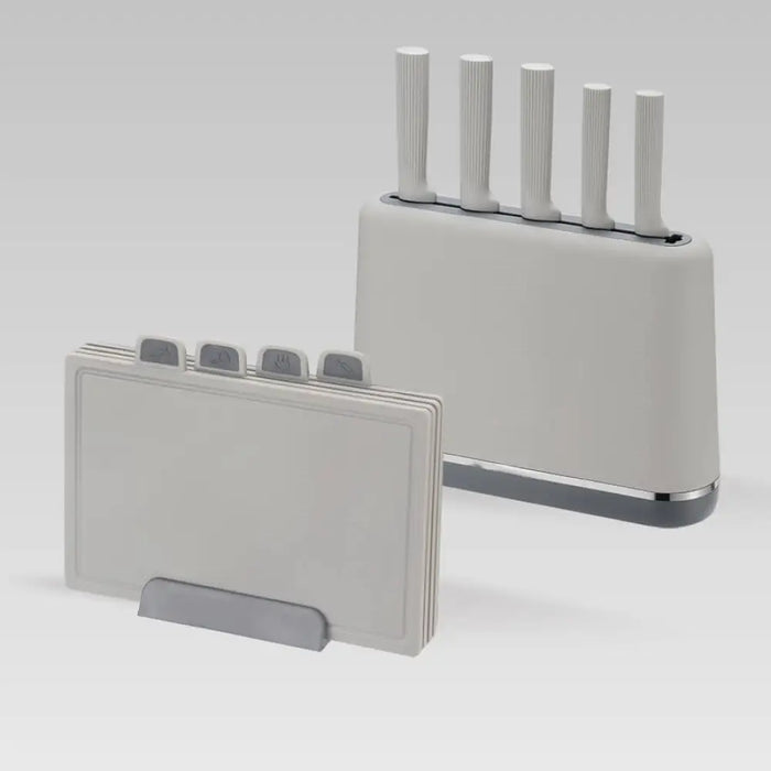 Zestaw noży i desek na podstawce MR-1412-GREY MAESTRO