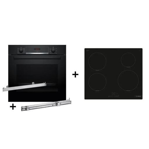 Zestaw piekarnik BOSCH HBA514BB3 + prowadnice teleskopowe