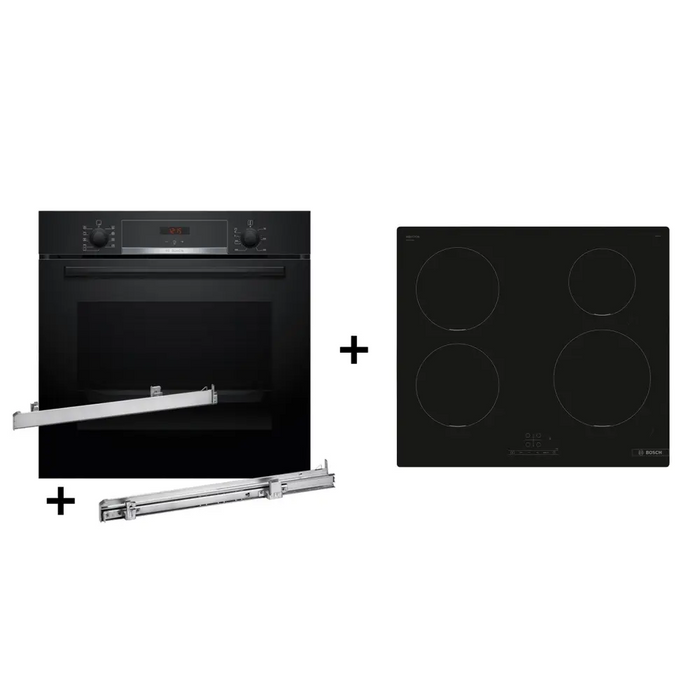 Zestaw piekarnik BOSCH HBA514BB3 + prowadnice teleskopowe