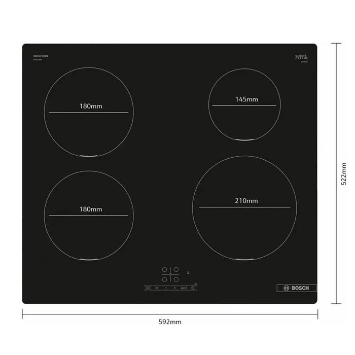 Zestaw piekarnik BOSCH HBA514BB3 + prowadnice teleskopowe