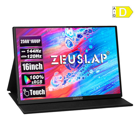 Преносим монитор ZEUSLAP P16KT с 16-инчов 144Hz сензорен екран