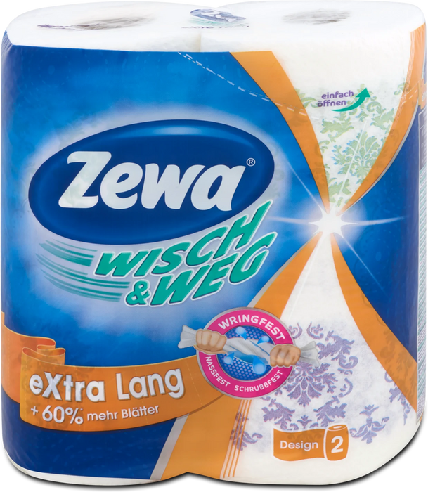 Кухненска ролка Wisch&Weg Xtra Lang, 72 къса, 2 бр