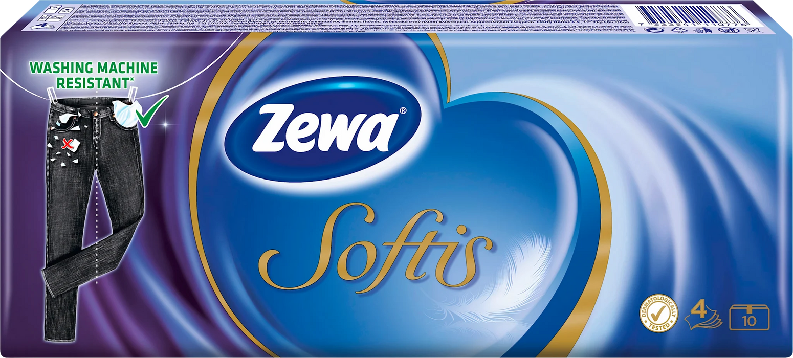 Носни кърпи Softis 10 х 9 бр, 90 бр