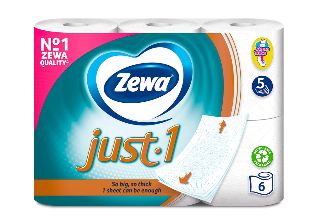 Тоалетна хартия Just 1, 6 бр