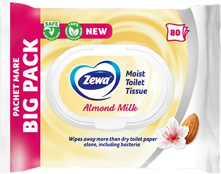 Влажна тоалетна хартия Almond Milk, 80 бр