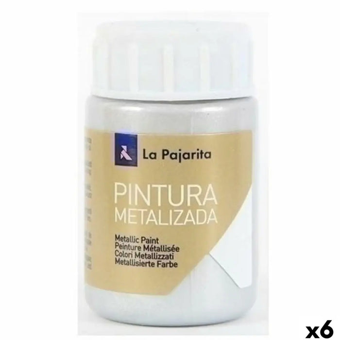 Живопис La Pajarita Сребрист 35 ml (6 броя)