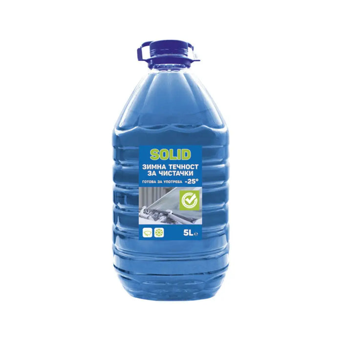 ЗИМНА ТЕЧНОСТ ЗА ЧИСТАЧКИ -25C 5L ГОТОВА ЗА УПОТРЕБА SOLID