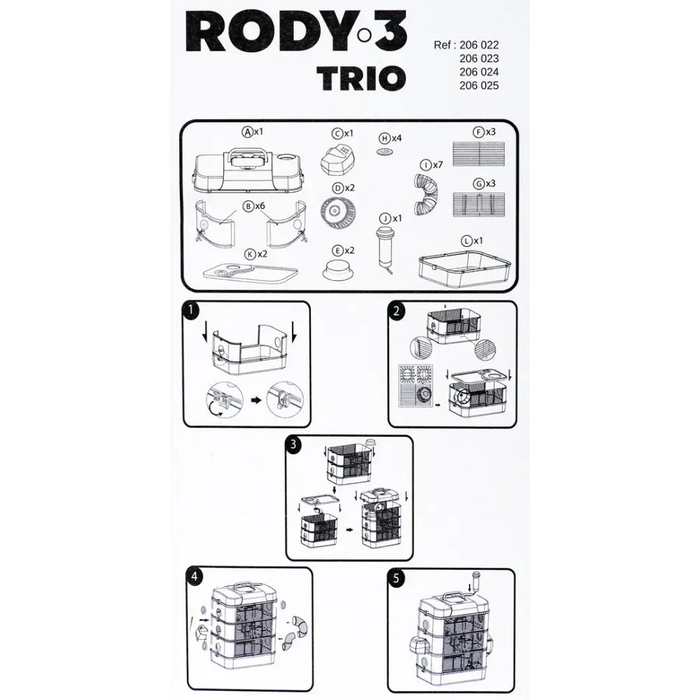 ZOLUX Rody3 Trio White - клетка за гризачи - 1 бр