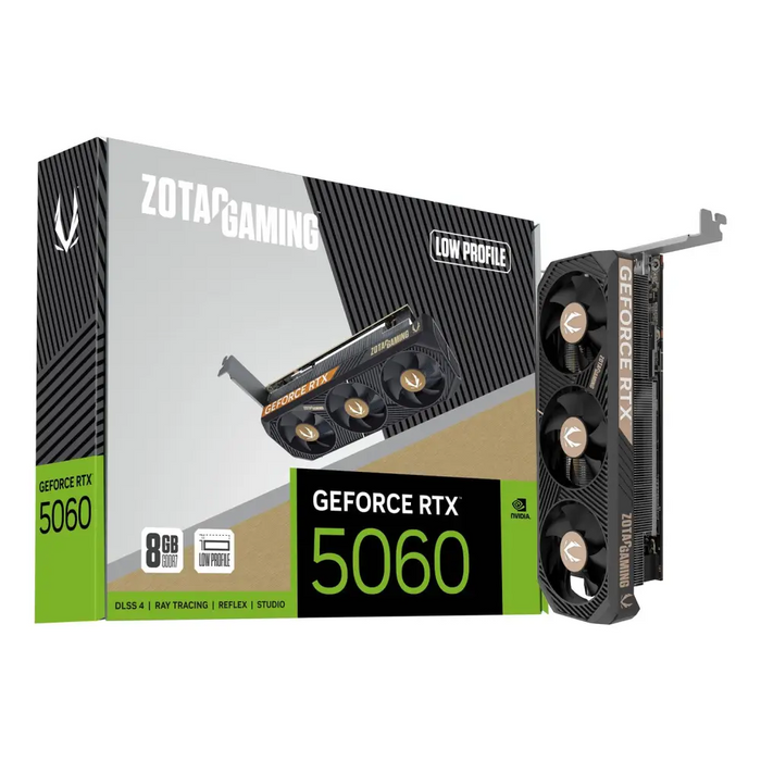 Zotac GAMING GeForce RTX 5060 с нисък профил NVIDIA 8 GB