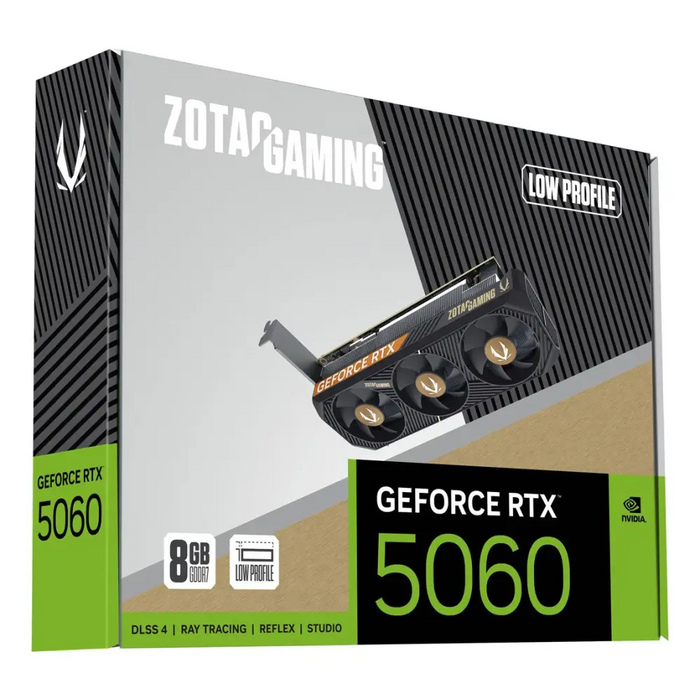 Zotac GAMING GeForce RTX 5060 с нисък профил NVIDIA 8 GB