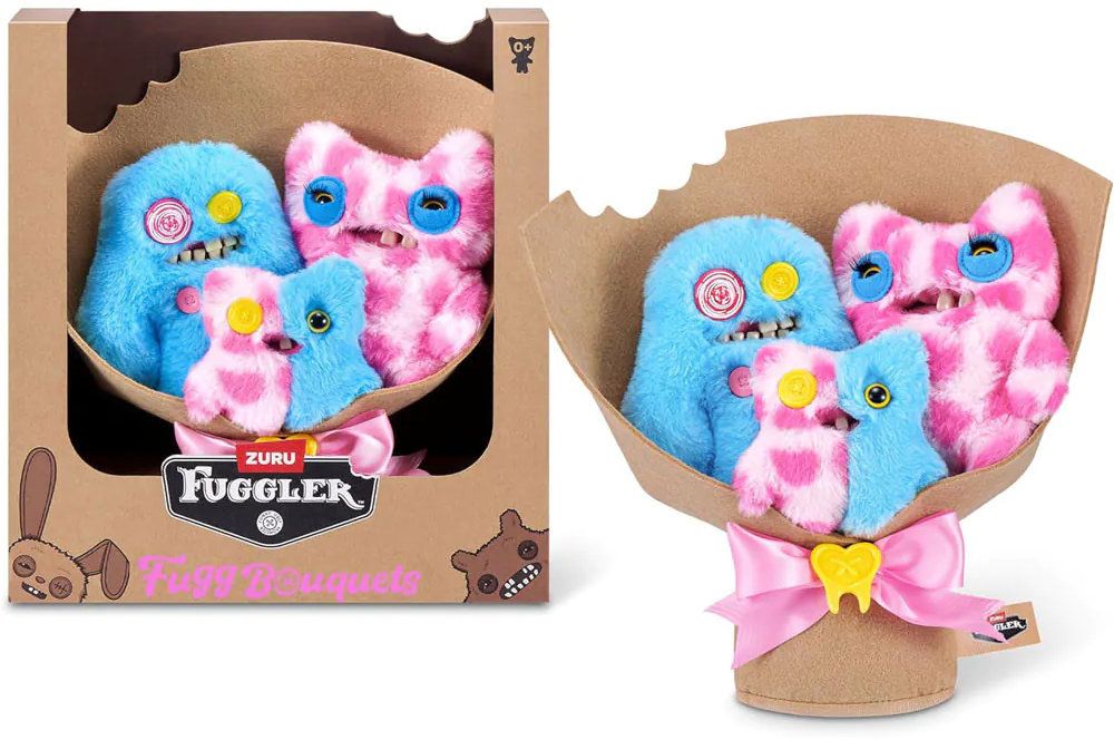 Плюшени играчки Zuru Fuggler - Зъбати Чудовища в Букет, 3 броя, асортимент