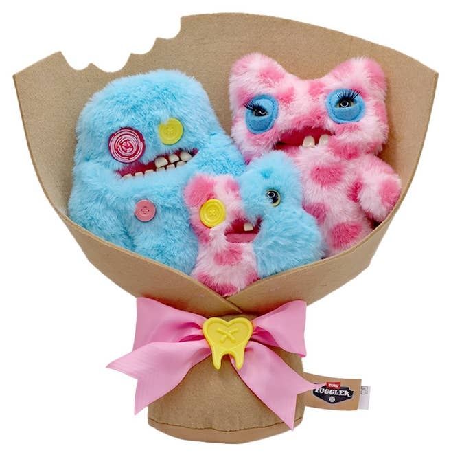 Плюшени играчки Zuru Fuggler - Зъбати Чудовища в Букет, 3 броя, асортимент