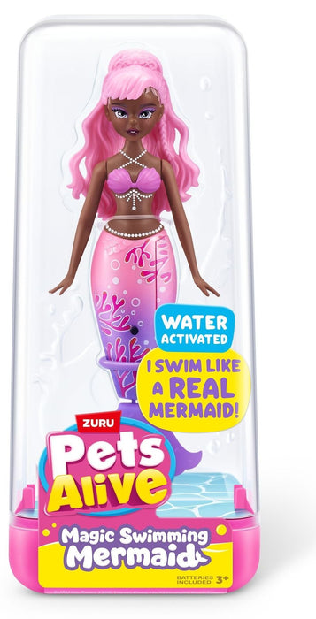 Интерактивна кукла Zuru Pets Alive - Magic Swimming Mermaid, 15 cm, асортимент