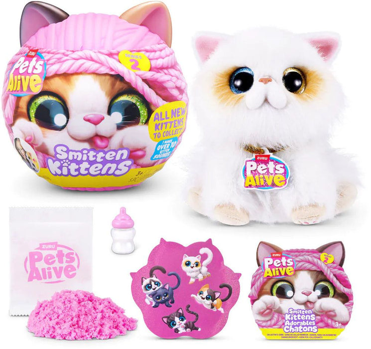 Интерактивна плюшена играчка Zuru Pets Alive - Smitten Kittens S2, асортимент