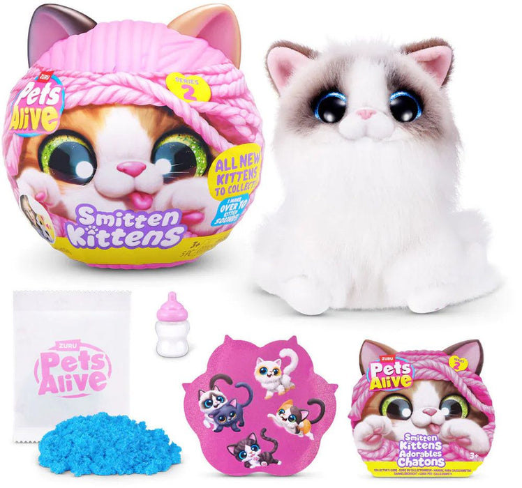 Интерактивна плюшена играчка Zuru Pets Alive - Smitten Kittens S2, асортимент