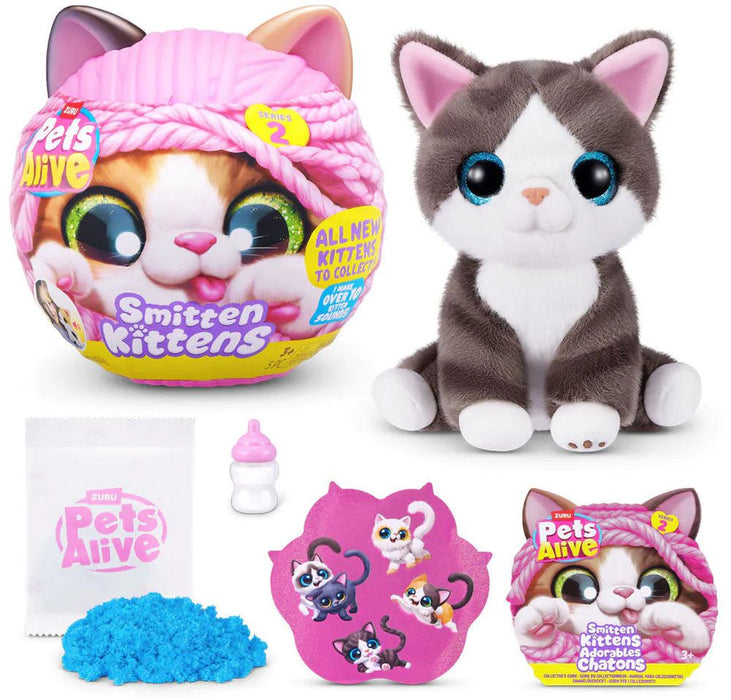 Интерактивна плюшена играчка Zuru Pets Alive - Smitten Kittens S2, асортимент