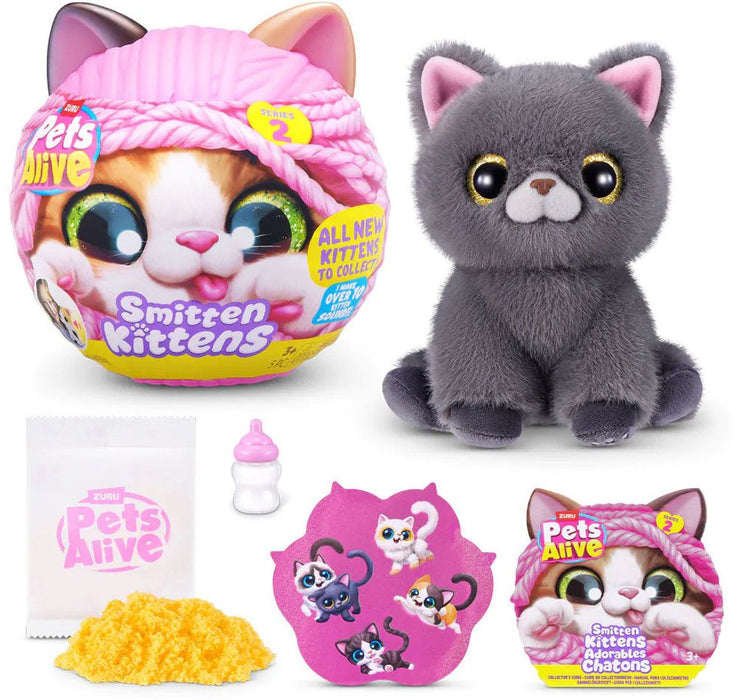Интерактивна плюшена играчка Zuru Pets Alive - Smitten Kittens S2, асортимент