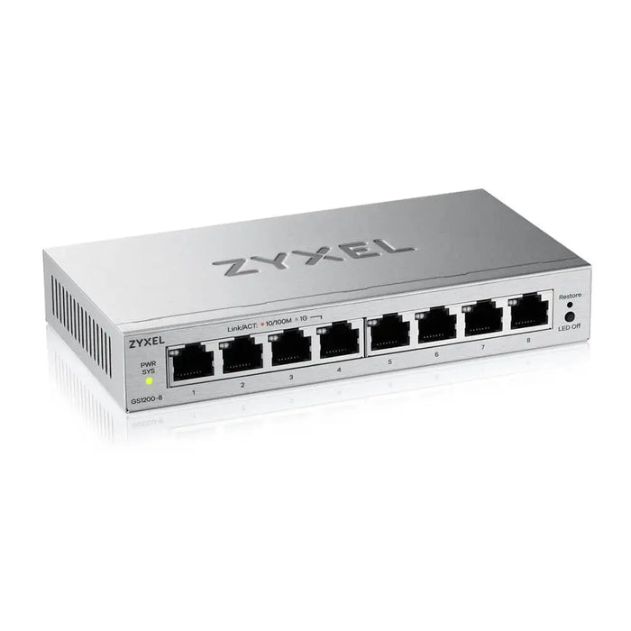 ZyXEL GS1200-8 v3 8-портов гигабитов настолен комутатор