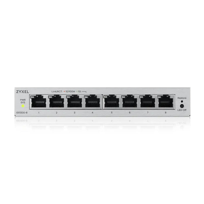 ZyXEL GS1200-8 v3 8-портов гигабитов настолен комутатор