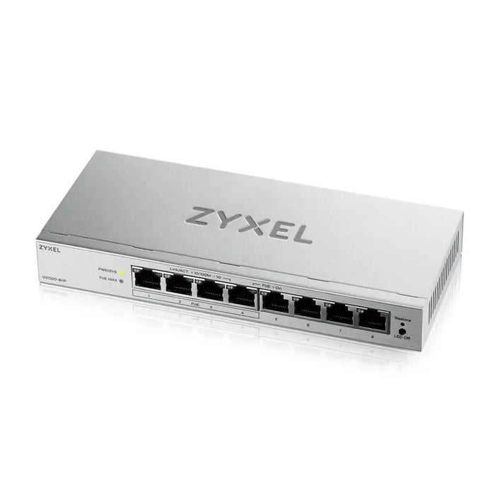 ZyXEL GS1200-8HP v3 8-портов гигабитов PoE+ настолен