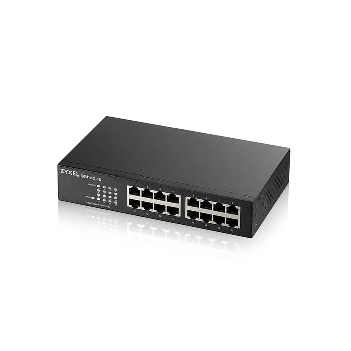 ZyXEL GS1100-16v4 Неуправляем + 16 портов гигабитов неуправляем комутатор
